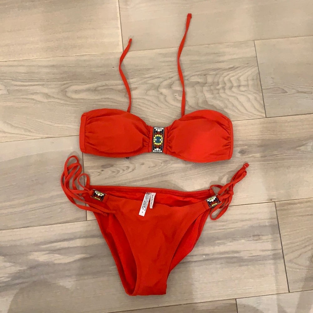 Nanette Lepore Red Bikini Size Small